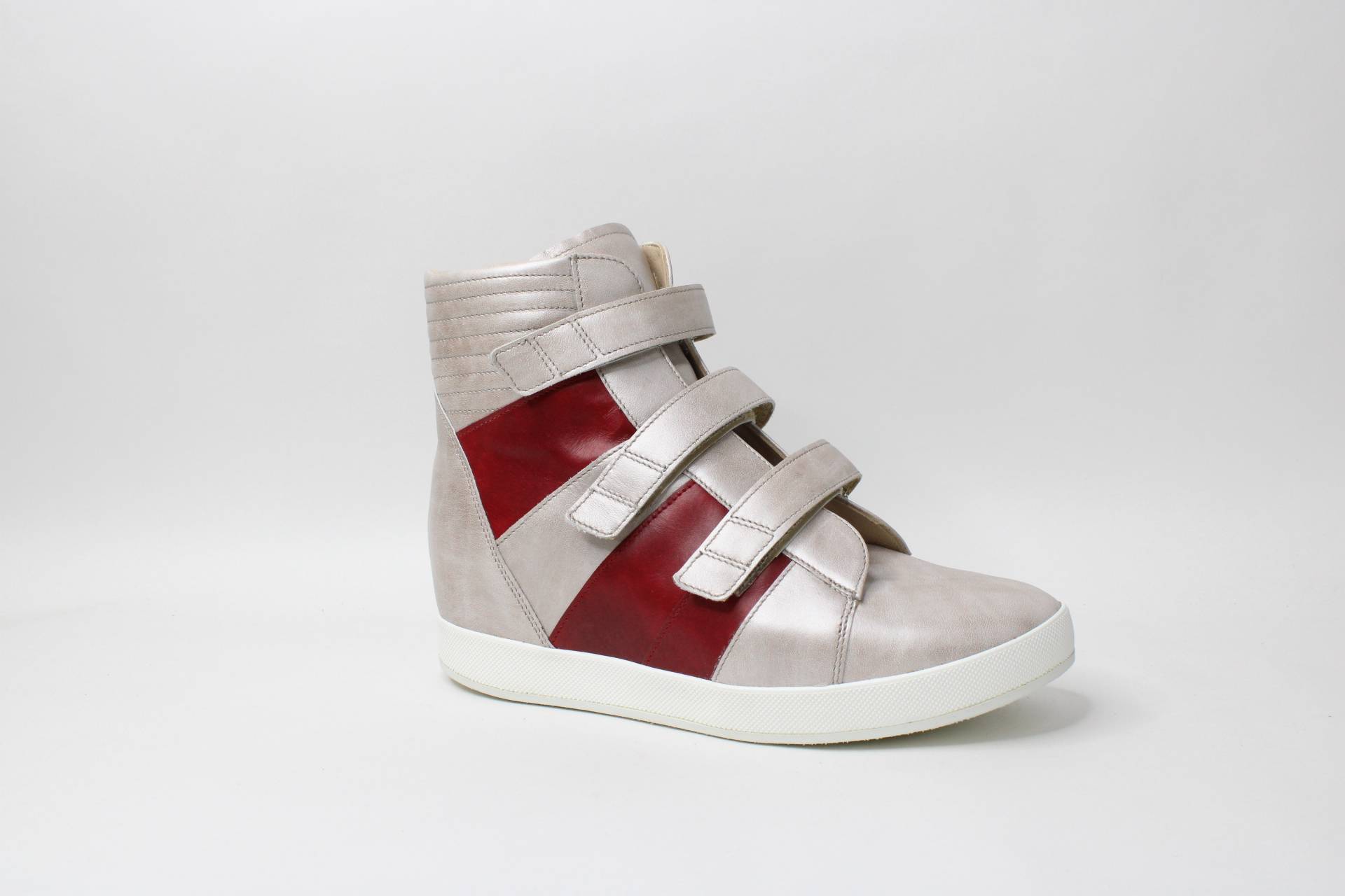 damesschoen rood zilver 